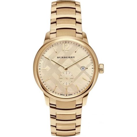 men's burberry watch gold|More.